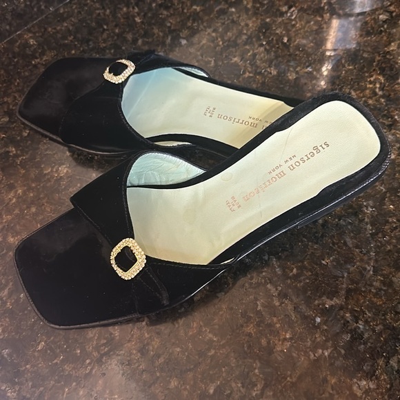 SIGERSON MORRISON DESIGNER VELVET RHINESTONE SHOES MADE IN ITALY SIZE 9.5 - Picture 6 of 12